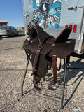 15” triple a brazilian hybrid light weight pencil roll barrel saddle