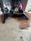 Bull riding spurs no rowels