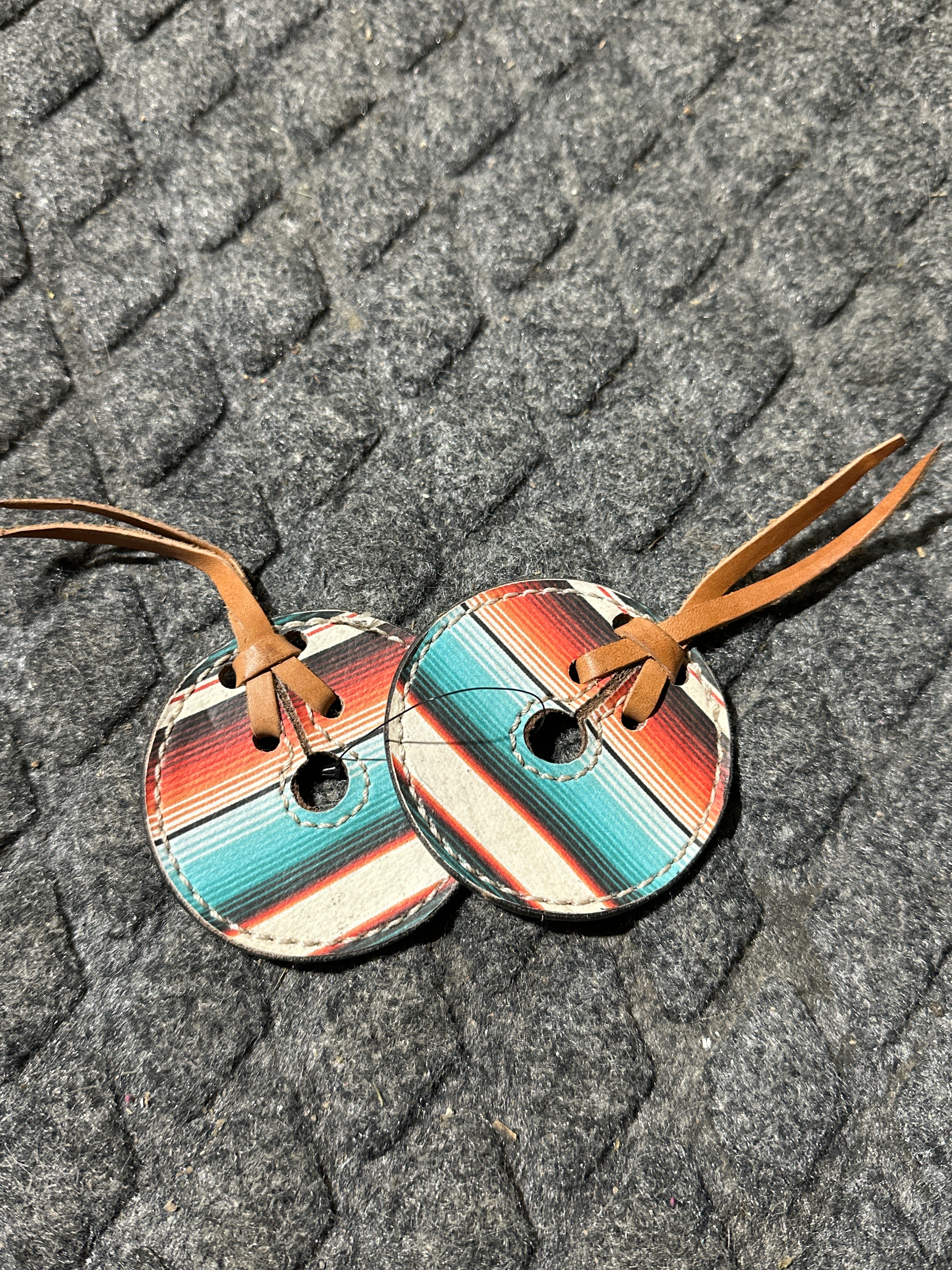 Serape leather bit guards
