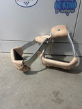 Light weight aluminum angled stirrups with wide rubber grip