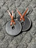 Black leather bit guards