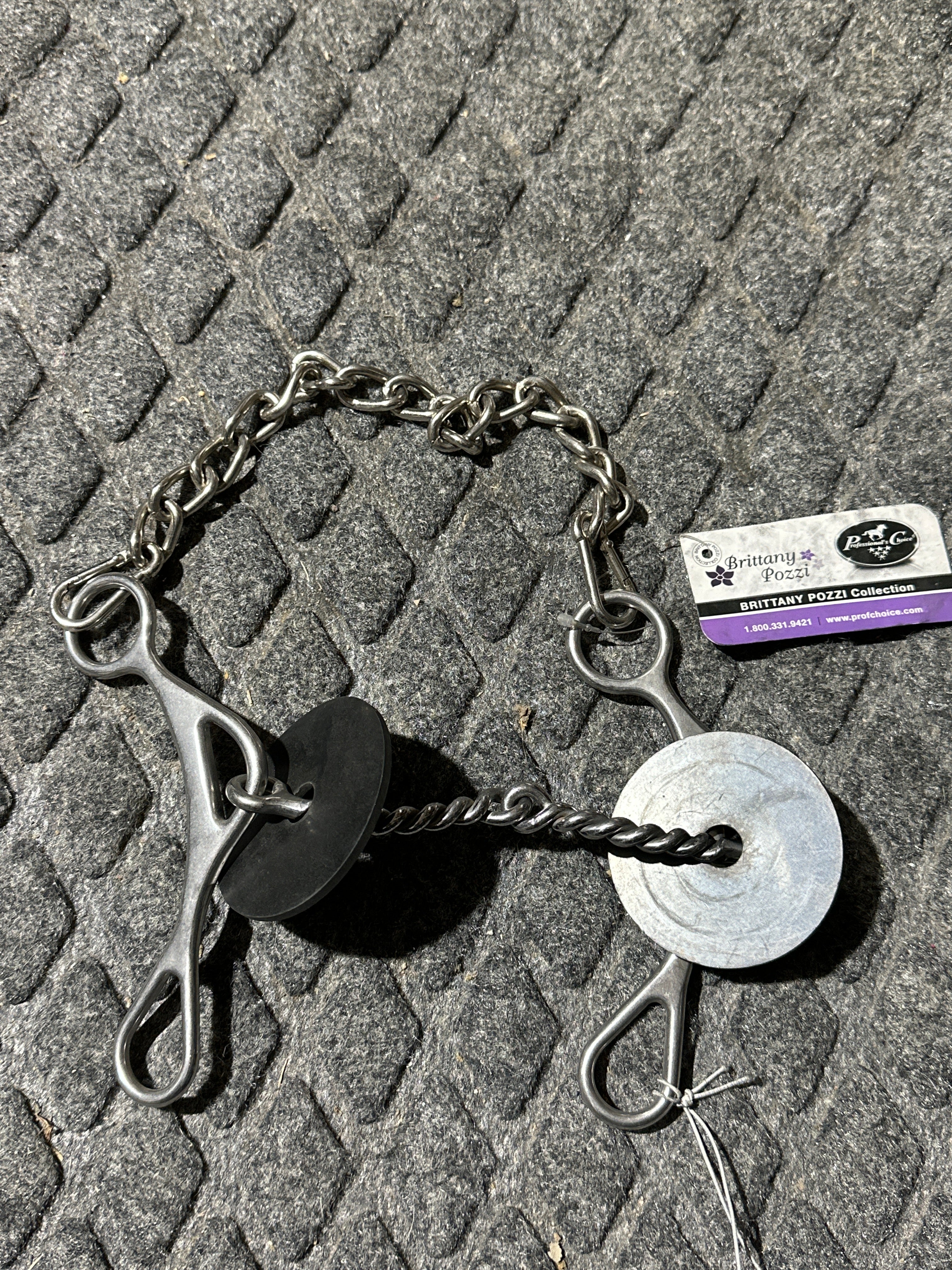 Professionals Choice Pozzi 5” shank 2 pc twisted wire gag bit