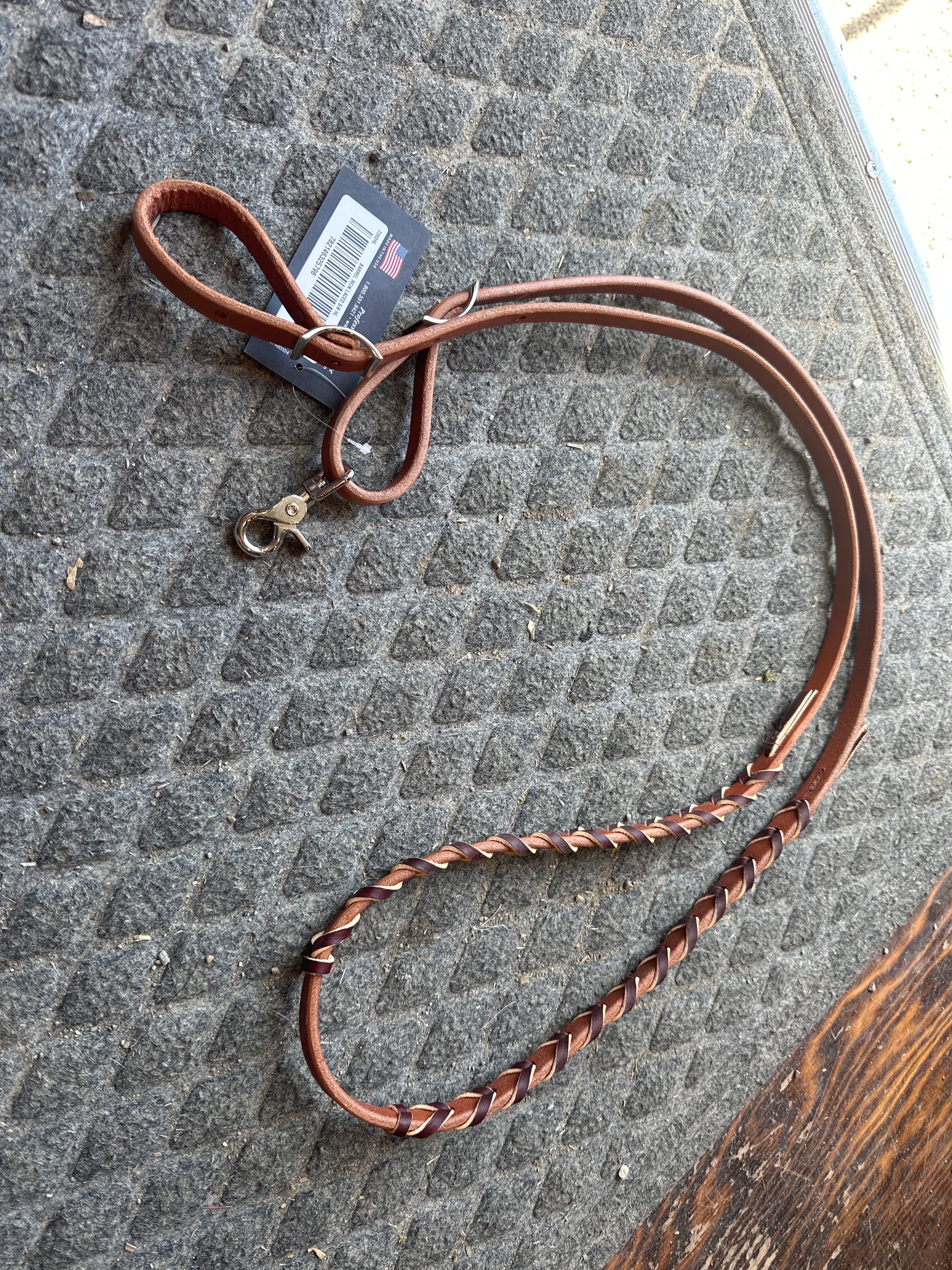 Professionals choice 5/8” laced barrel rein