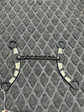 Ball hinged chain bit with silver accented shanks