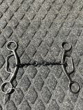 3 pc twisted wire with dog bone gag short shank bit