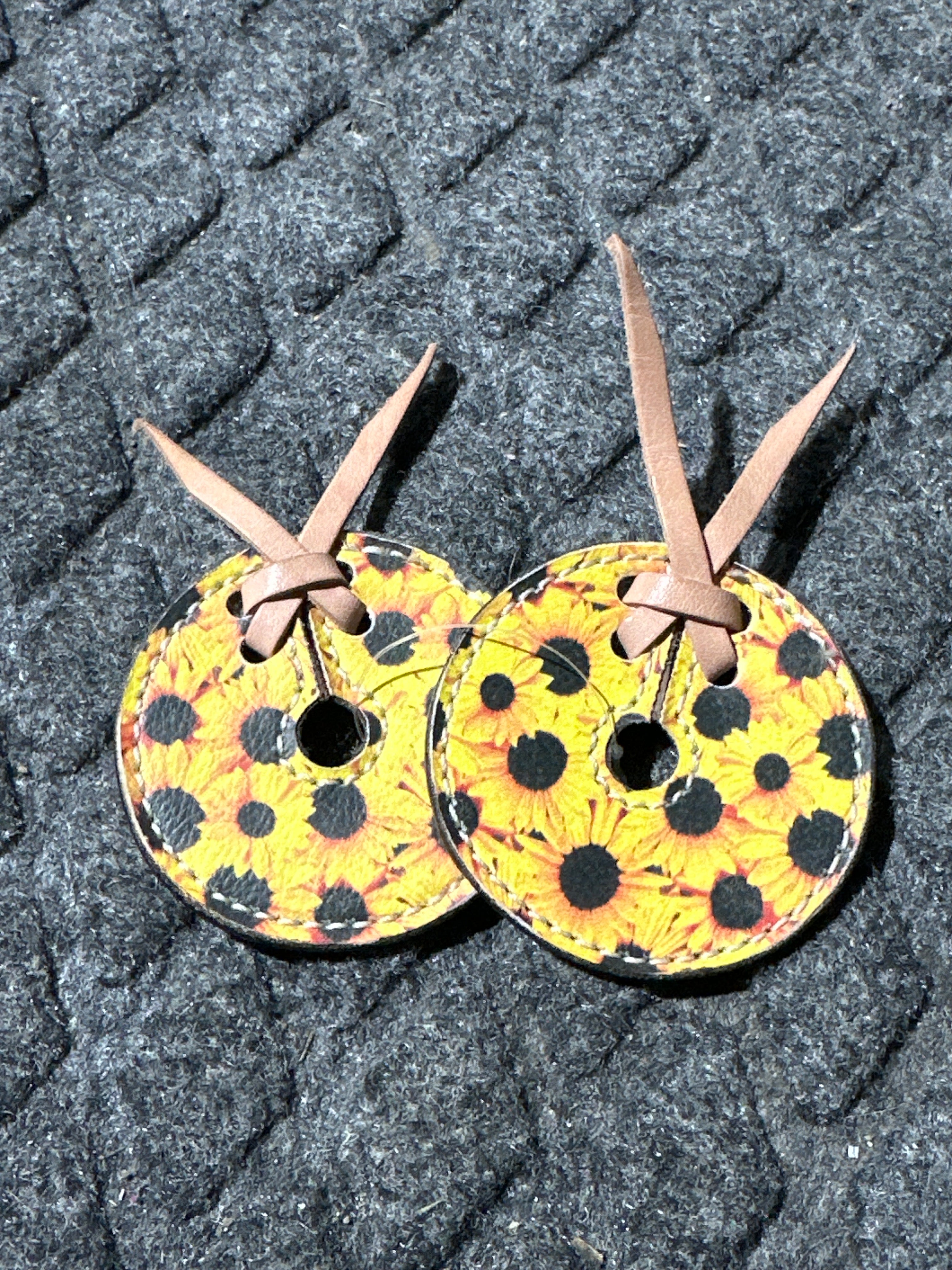 Sunflower leather bit guards