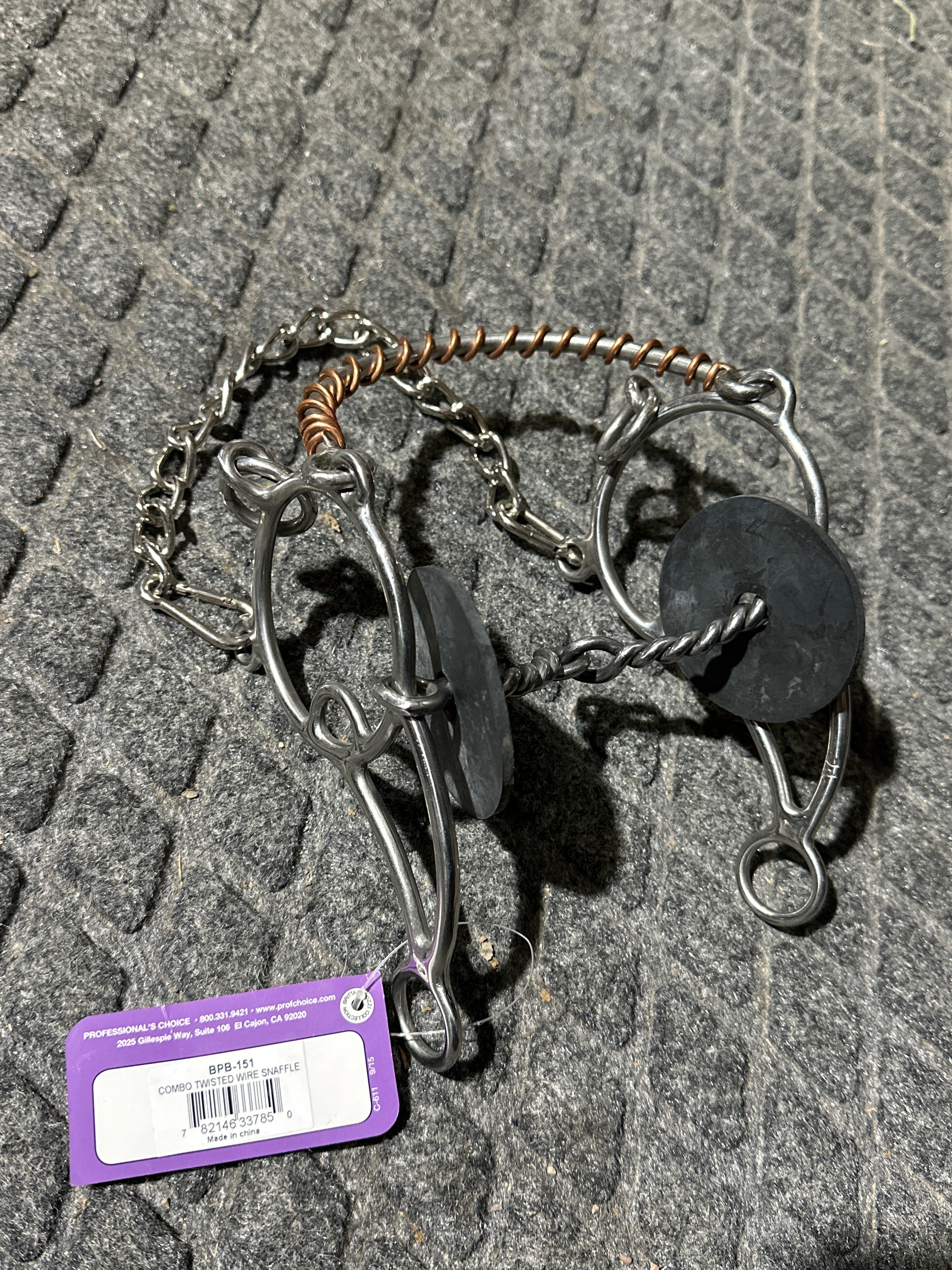 Professionals Choice Pozzi combo Hackamore with 2 pc twisted wire mouth