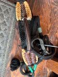 Left hand black bull rope