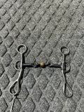 3 pc smooth with dog bone & roller sweet iron Argentine snaffle