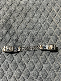 Cow print nylon chain chin strap