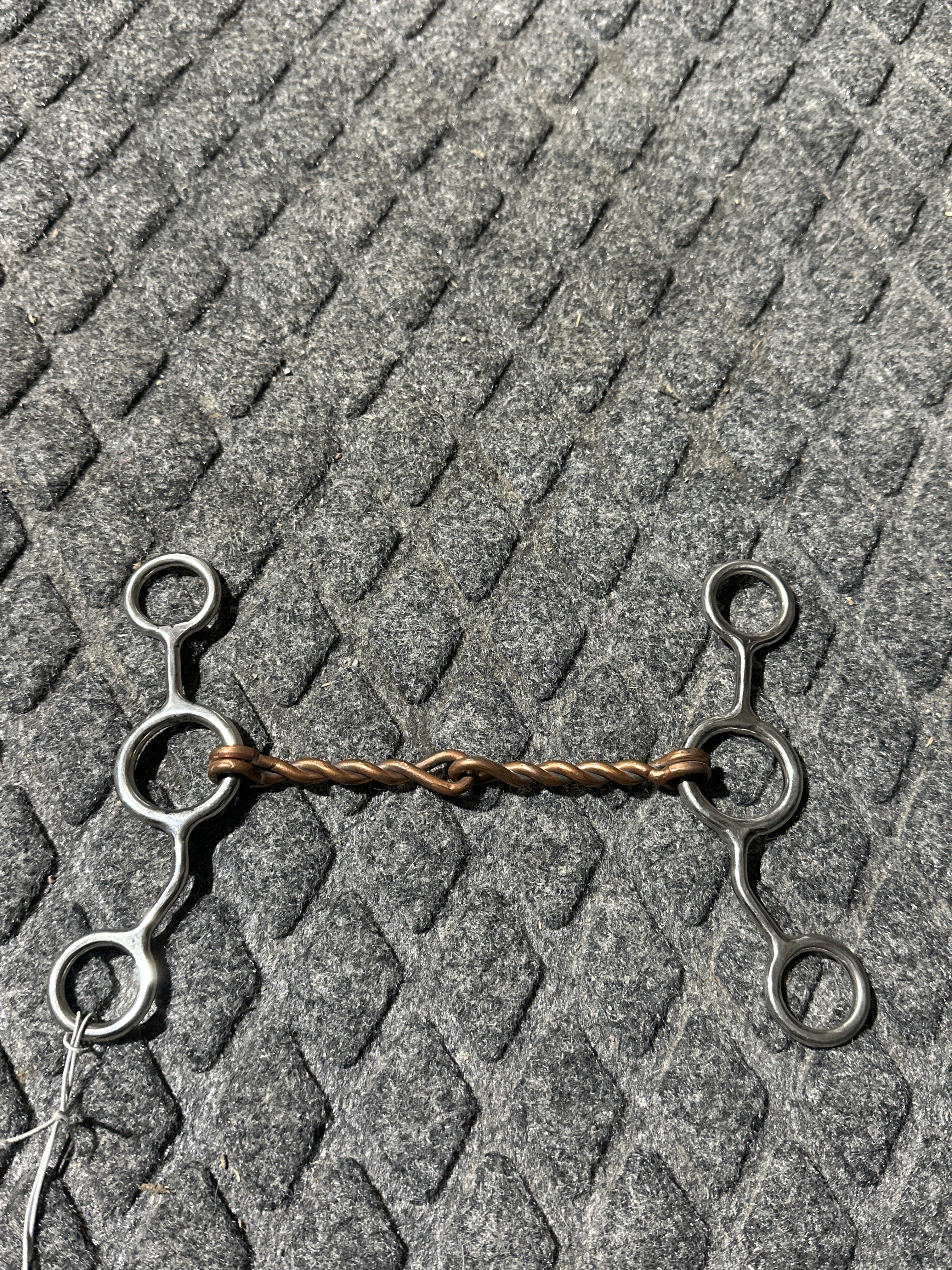 2 pc copper twisted wire jr cow horse bit