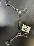 Jodi Hinson twisted wire reverse gag shank bit with cricket