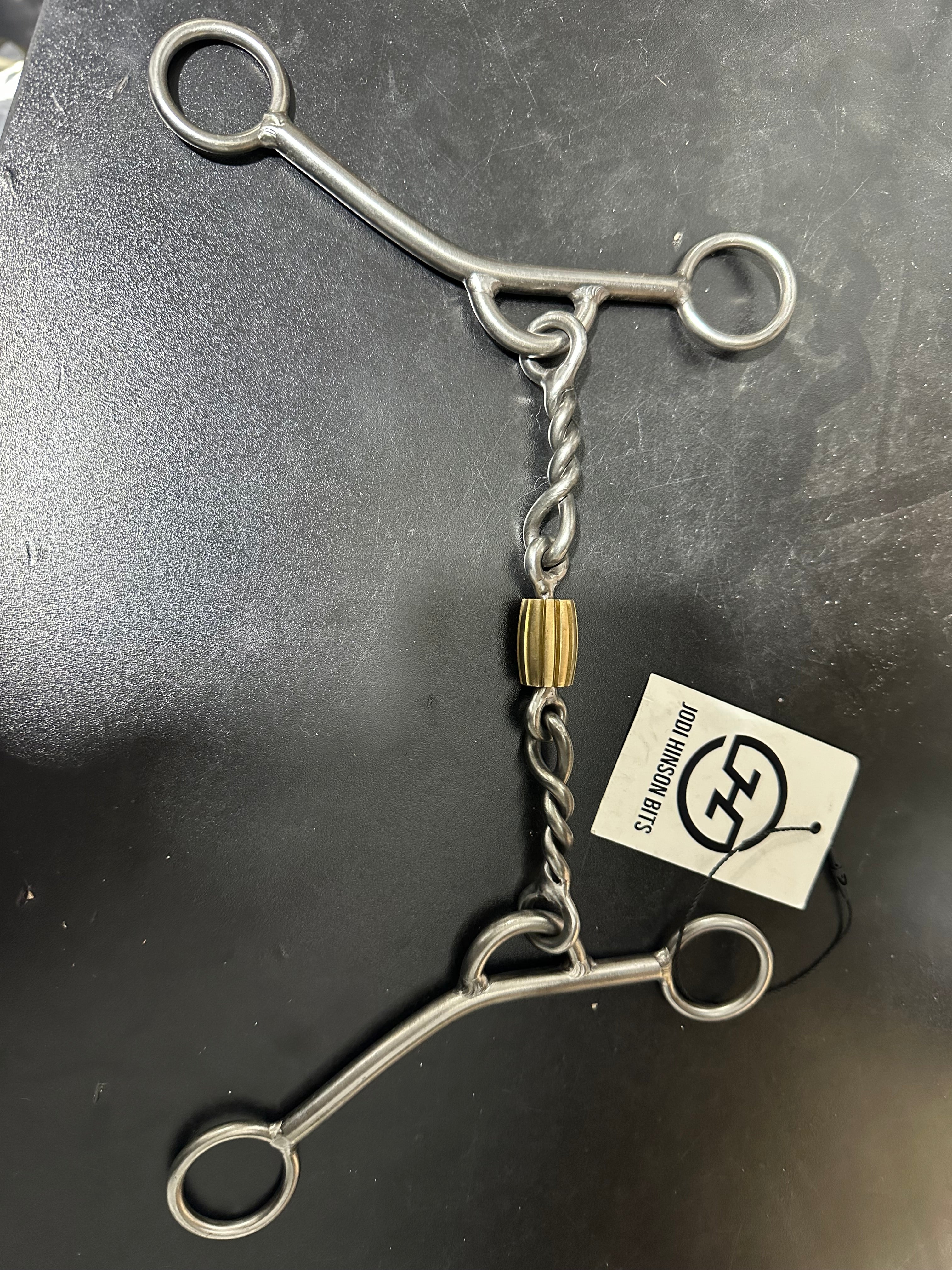 Jodi Hinson twisted wire reverse gag shank bit with cricket