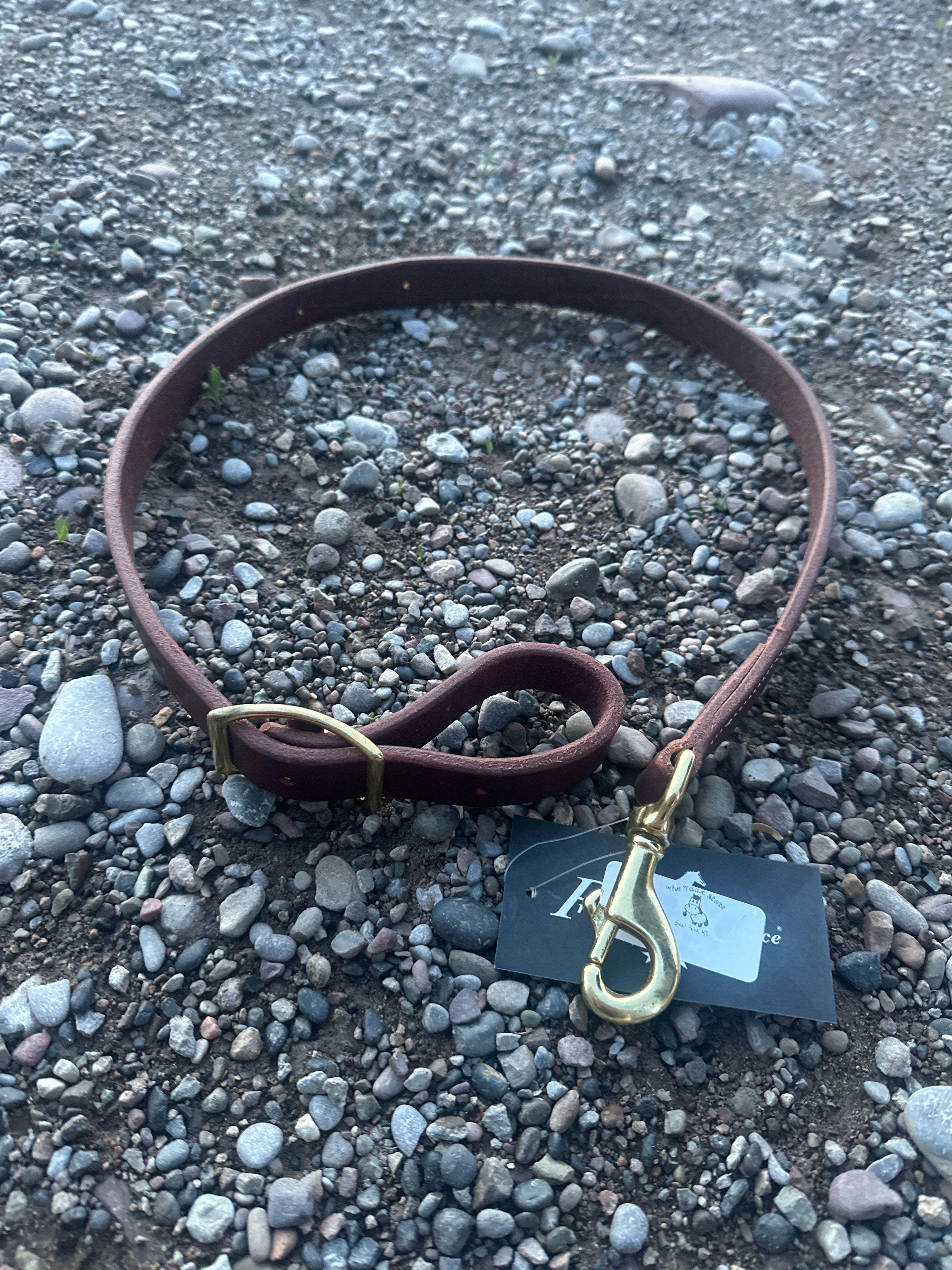 Professionals Choice tie down 1”burgundy leather with brass hardware ￼