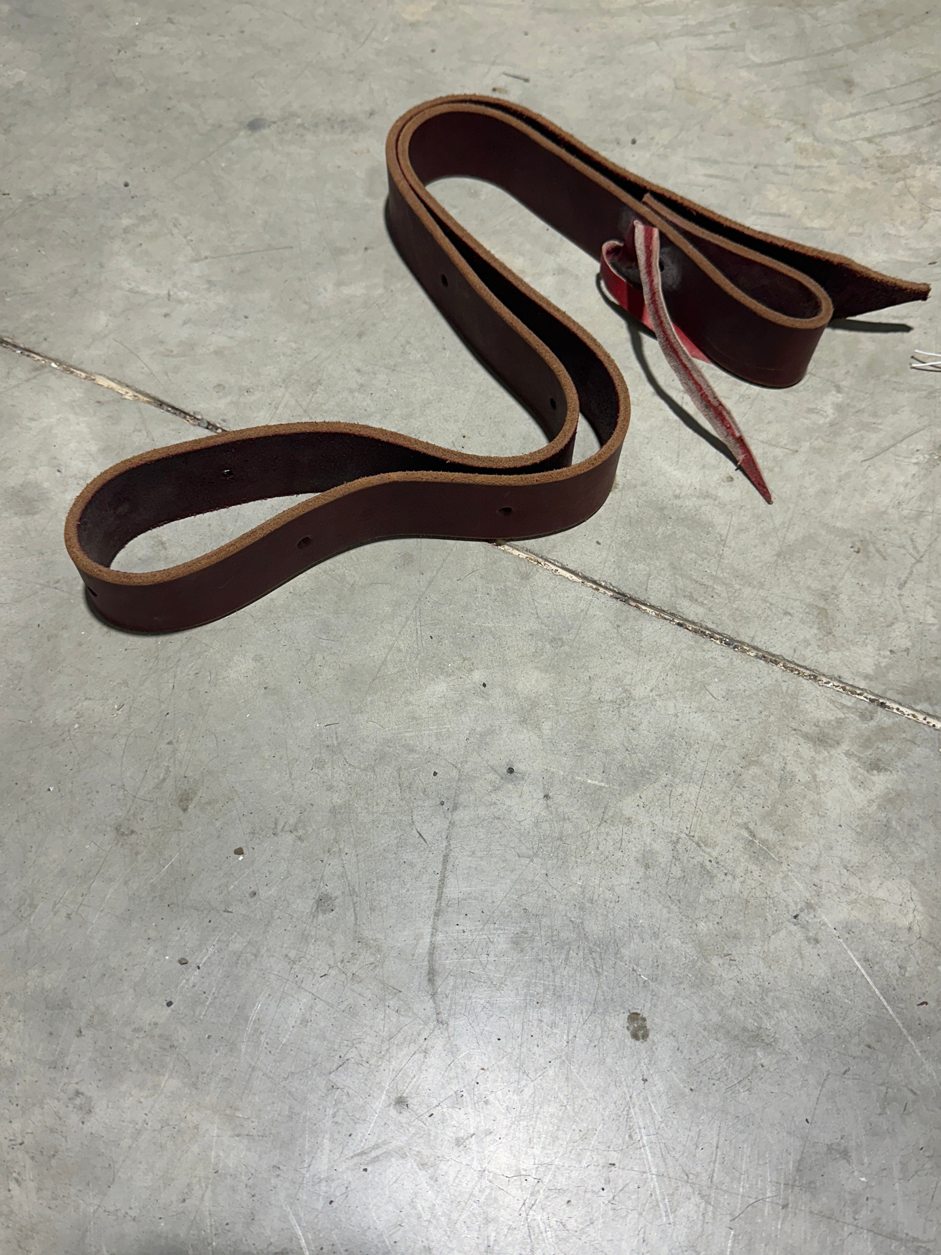 Burgundy leather latigo