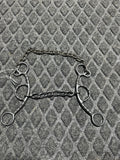 Chain mouth gag bit with dotted shanks