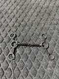 2 pc twisted wire dotted shank jr cow horse bit