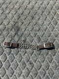 Brown nylon chain chin strap