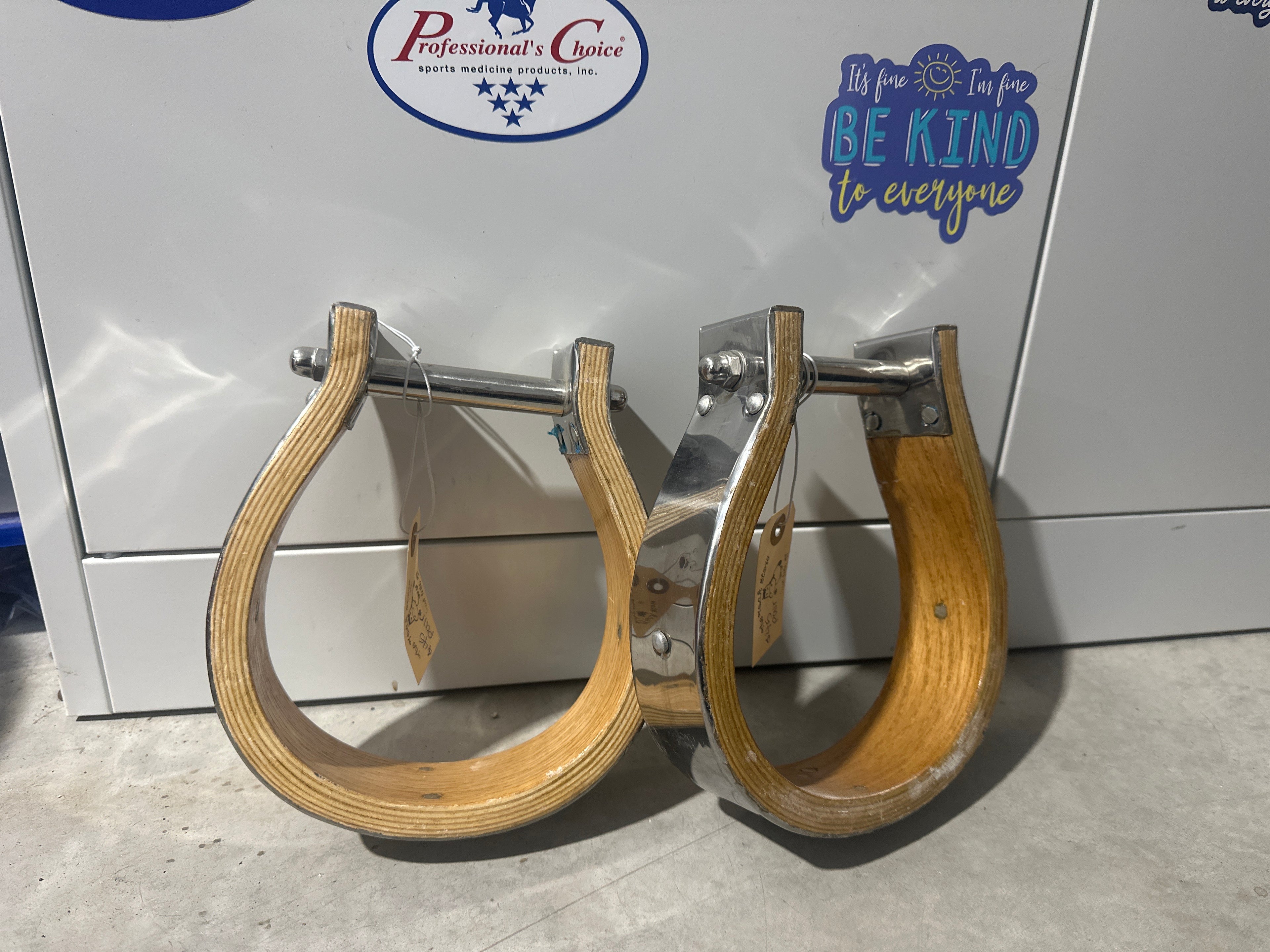 Wood round stirrups