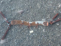 Cowhide tripping collar with fringe & dot accents