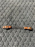 Medium oil leather chain chin strap