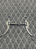 Silver overlay shanks 2 pc smooth mouth snaffle bit