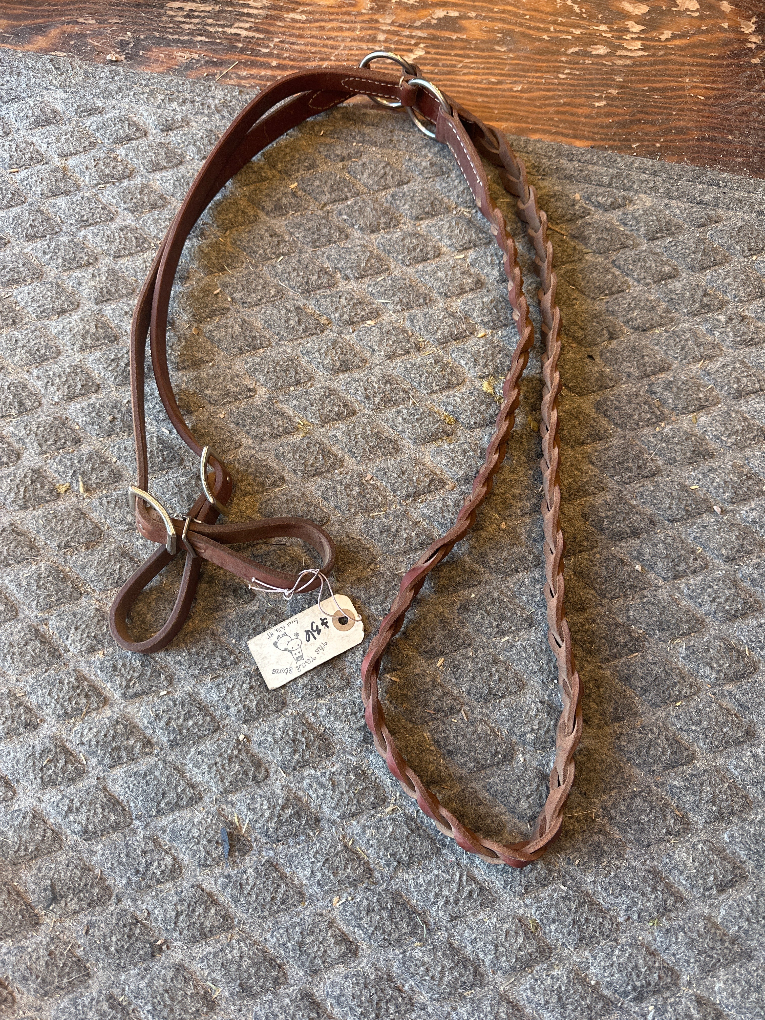 Three strand braided rope rein ￼