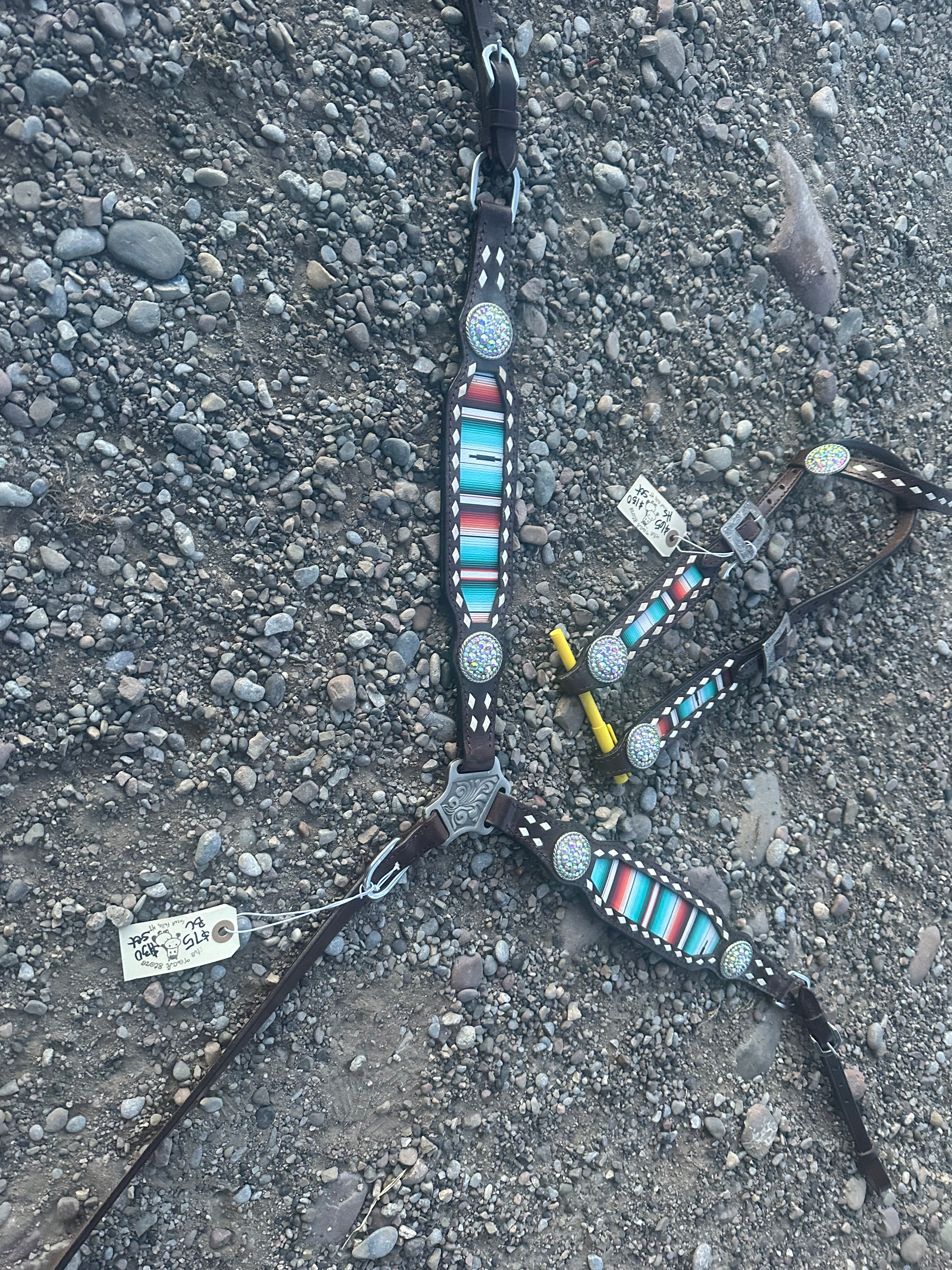 Serape matching Headstall & breast collar