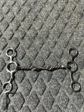 3 pc twisted wire with dog bone jr cow horse bit