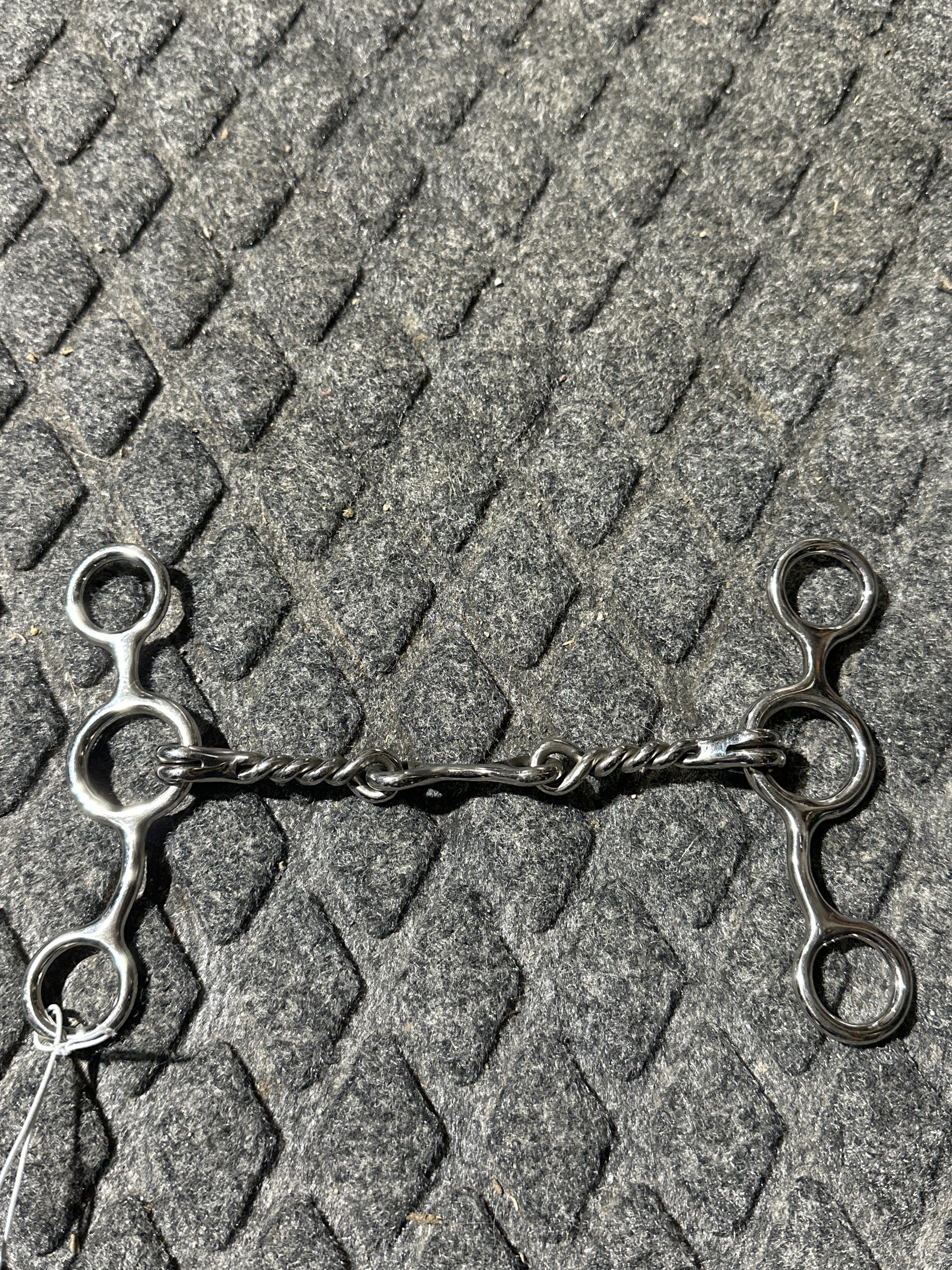 3 pc twisted wire with dog bone jr cow horse bit