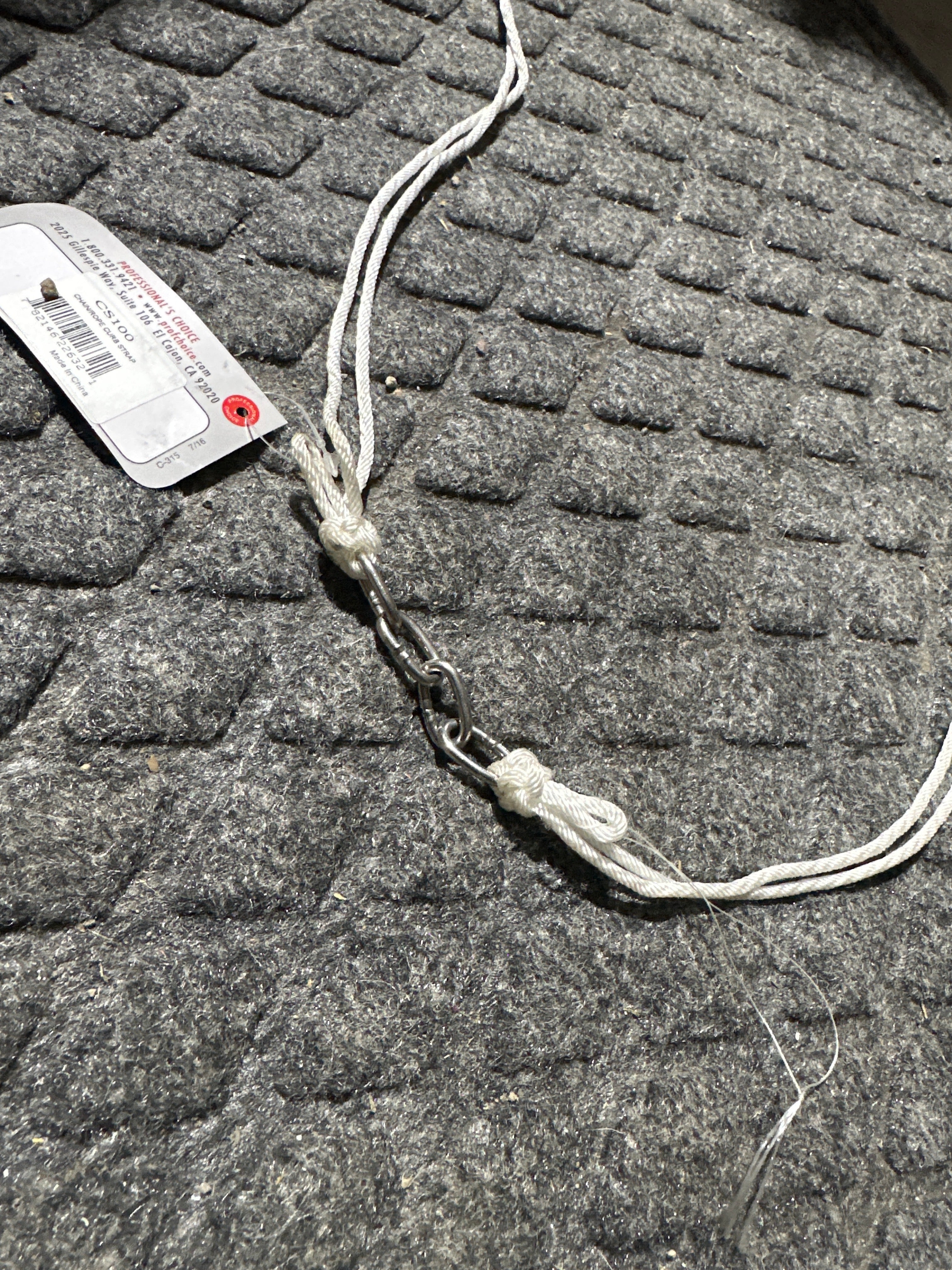 Professionals Choice chain rope curb strap