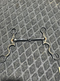 2 pc smooth mouth with sunflower & silver overlay accented shanks