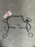 Professionals choice futurity bit medium shank gag medium port