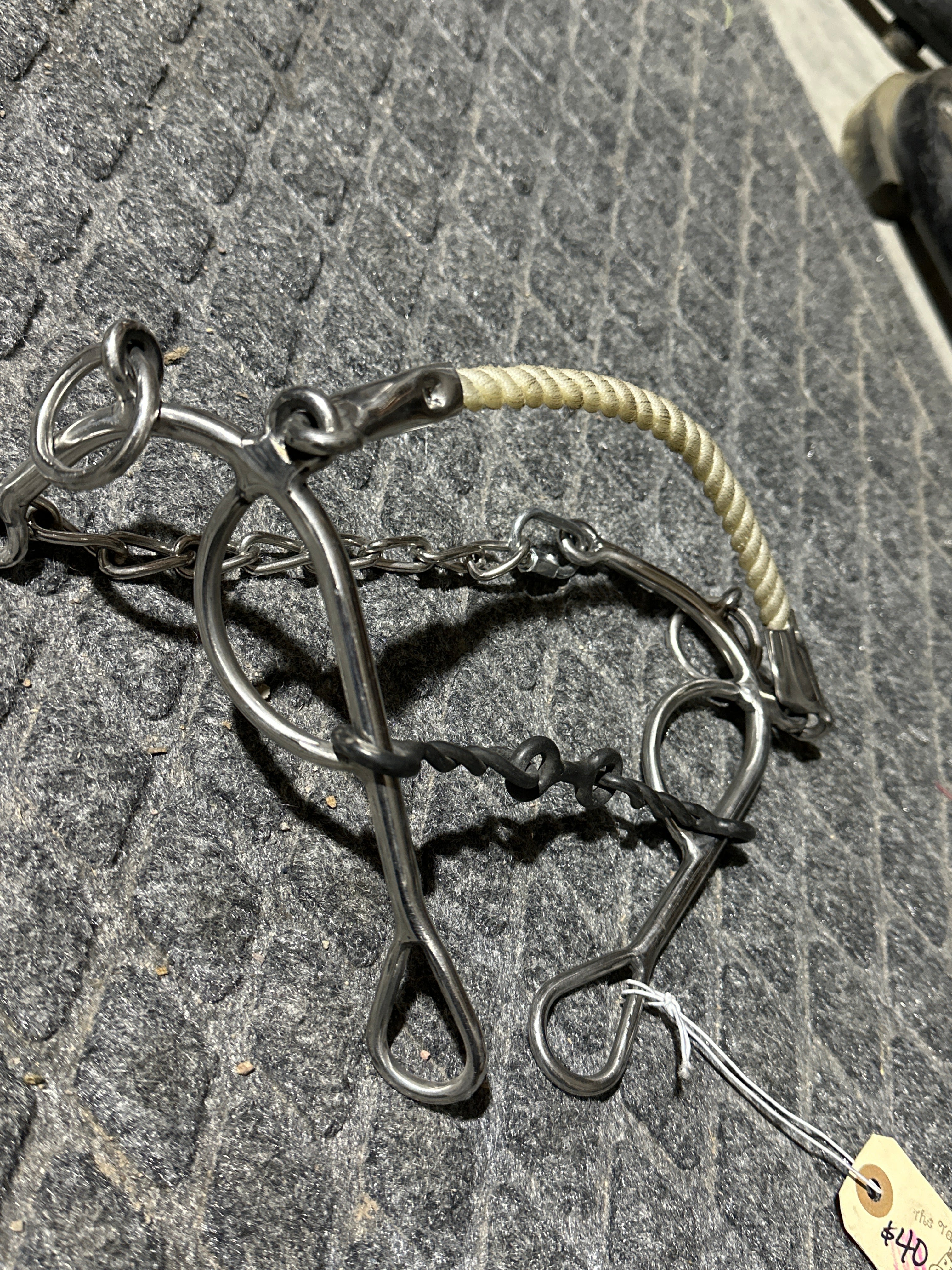 3 pc twisted wire with dog bone gag combination bit