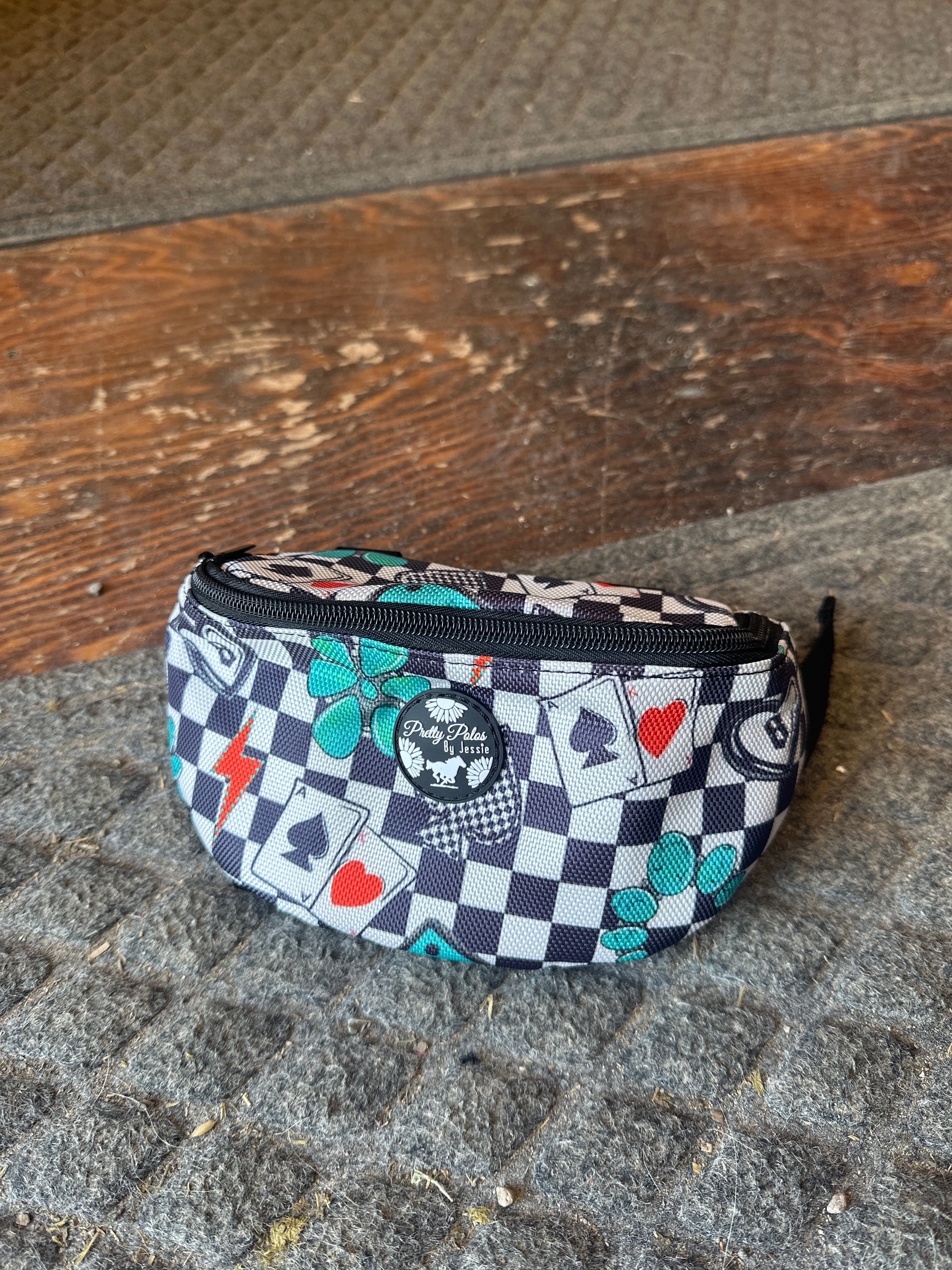 Pretty polos by Jessie checkered squash blossom Saddle sack ￼