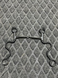2 pc smooth mouth snaffle long shank bit