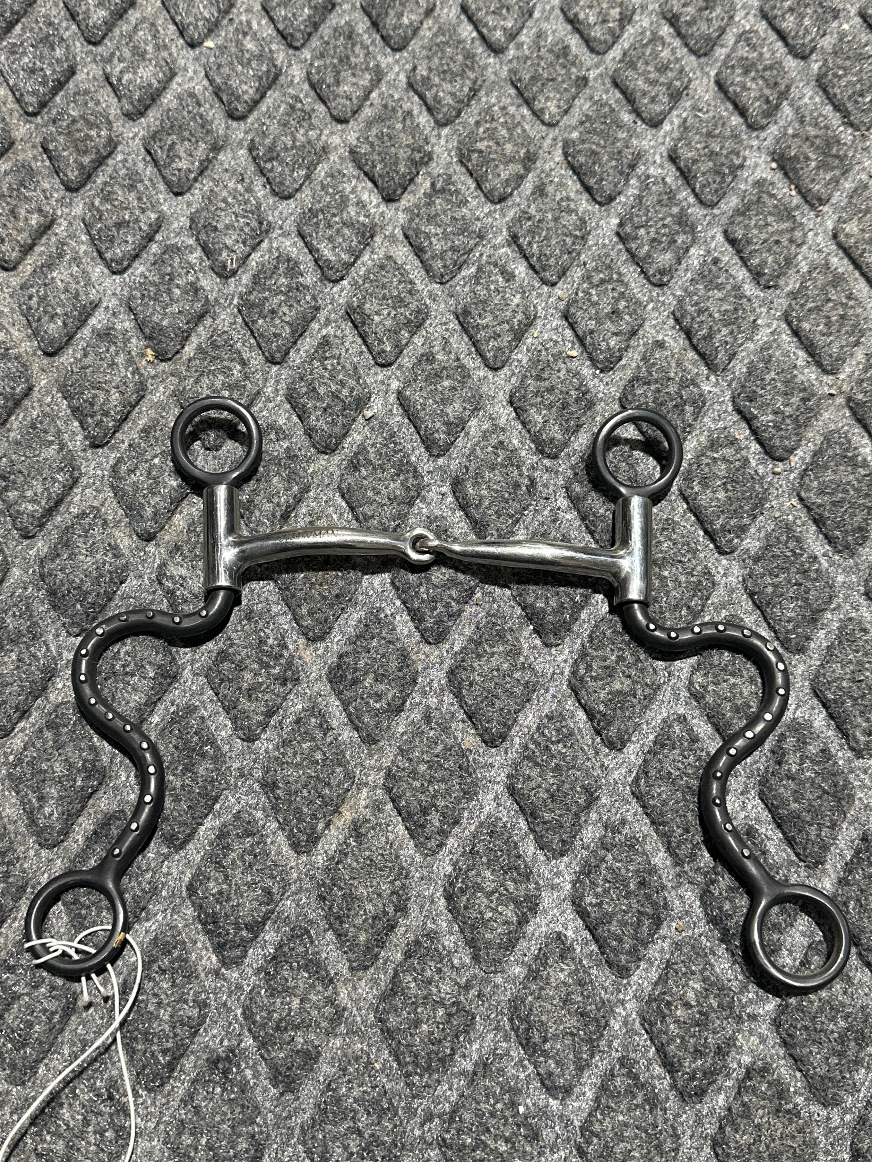 2 pc smooth mouth snaffle long shank bit