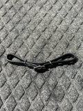 Black leather chin strap