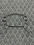2 pc smooth mouth gag bit with dotted shanks