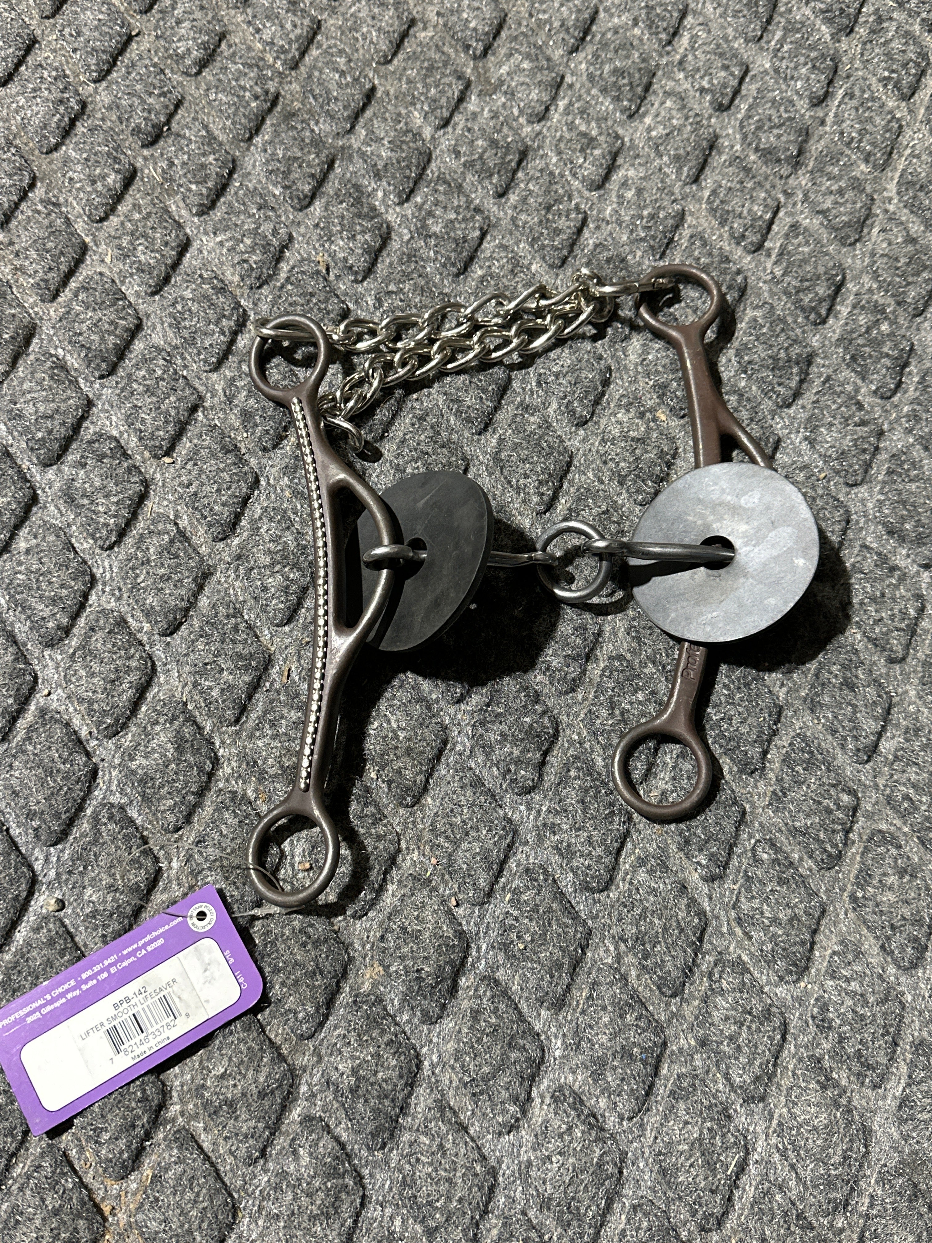 Professionals Choice lifter smooth snaffle with lifesaver gag bit
