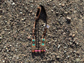 Light oil one ear headstall with beaded cheeks