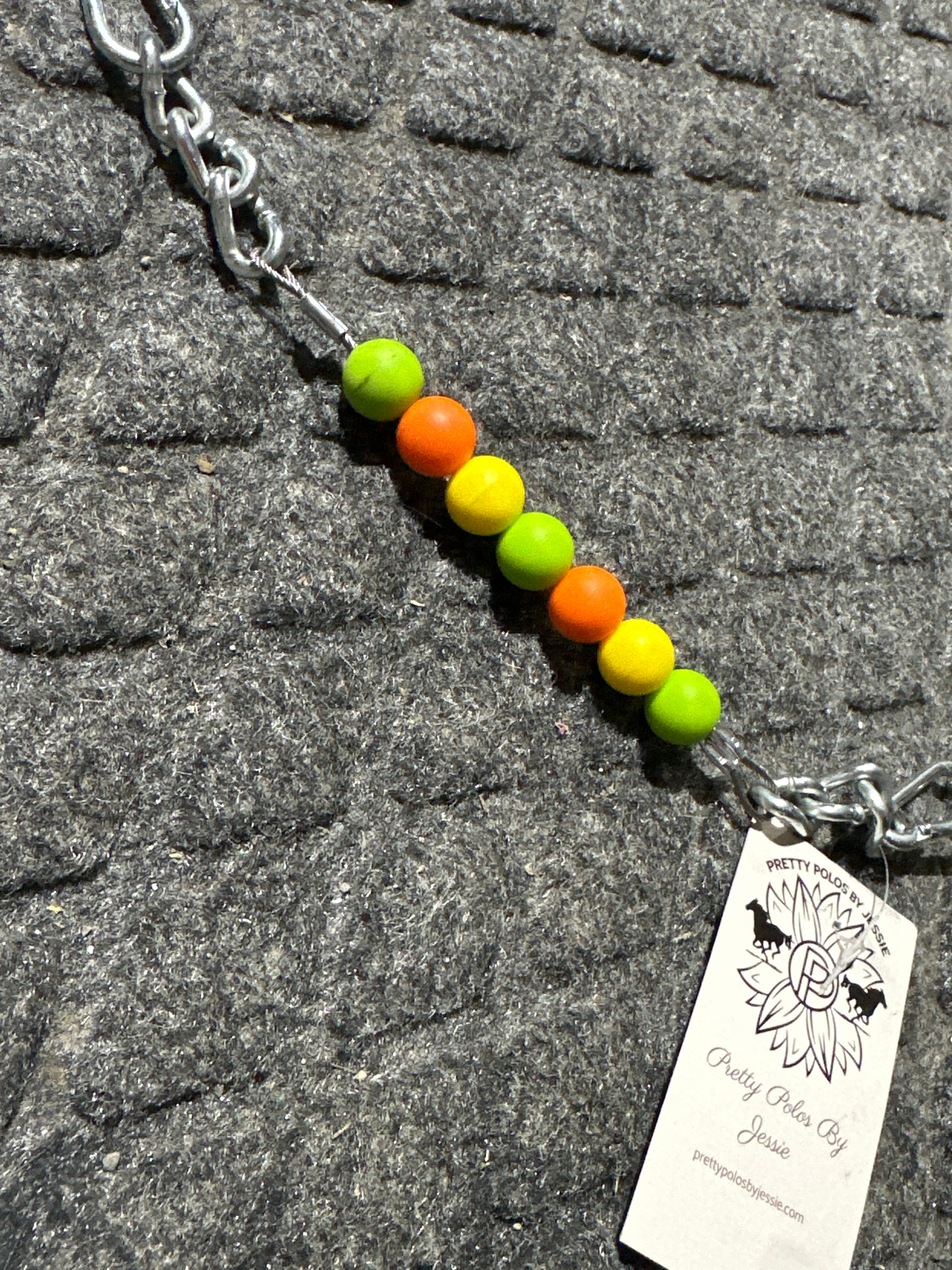 Color pop silicone bead curb strap Pretty Polos by Jessie