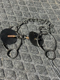 3 pc copper wrapped egg ring gag bit