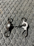 Brown steel concho bit with 3 pc smooth & dog bone mouth