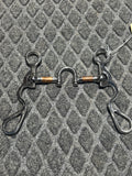 Ported bit with copper roller bars curved shank bit