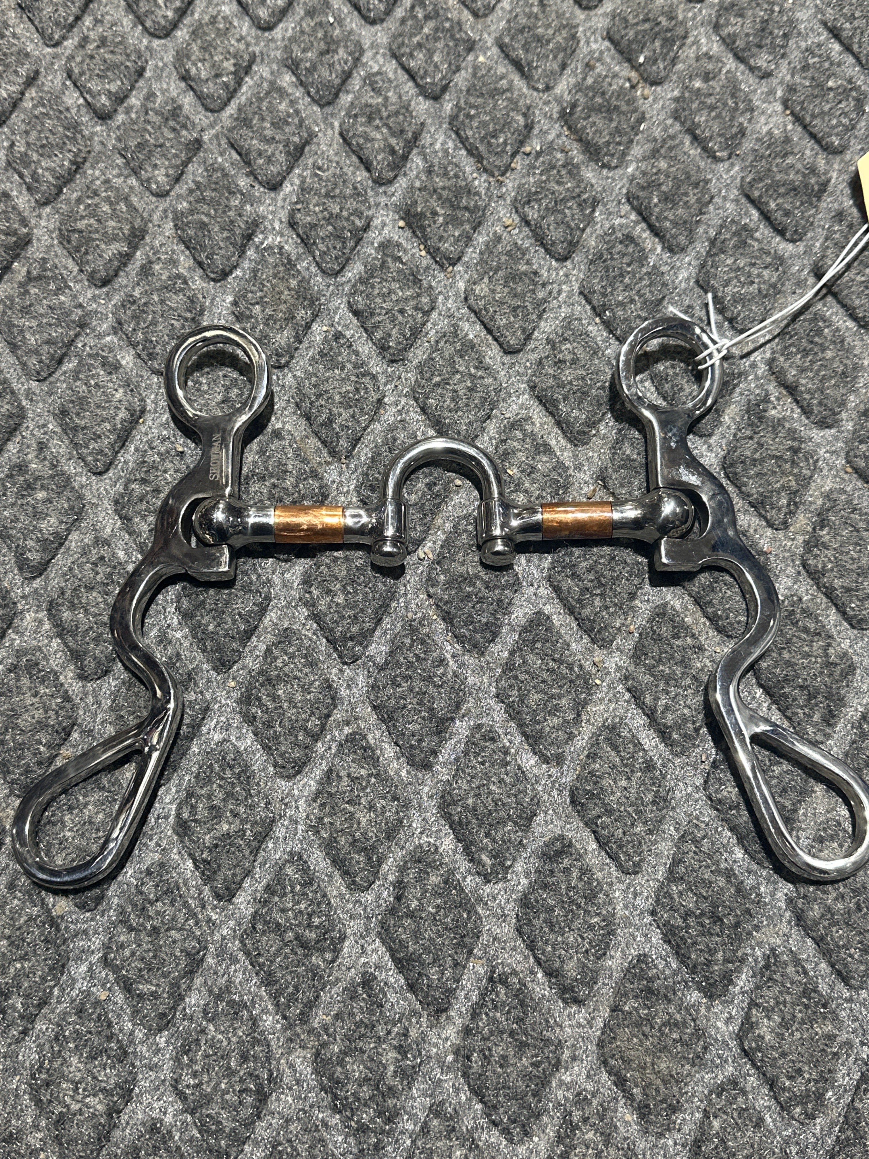 Ported bit with copper roller bars curved shank bit