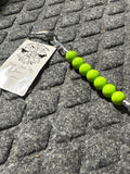 Lime green silicone bead curb strap Pretty Polos by Jessie