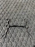 2 pc smooth sweet iron mouth long shank jr cow horse bit