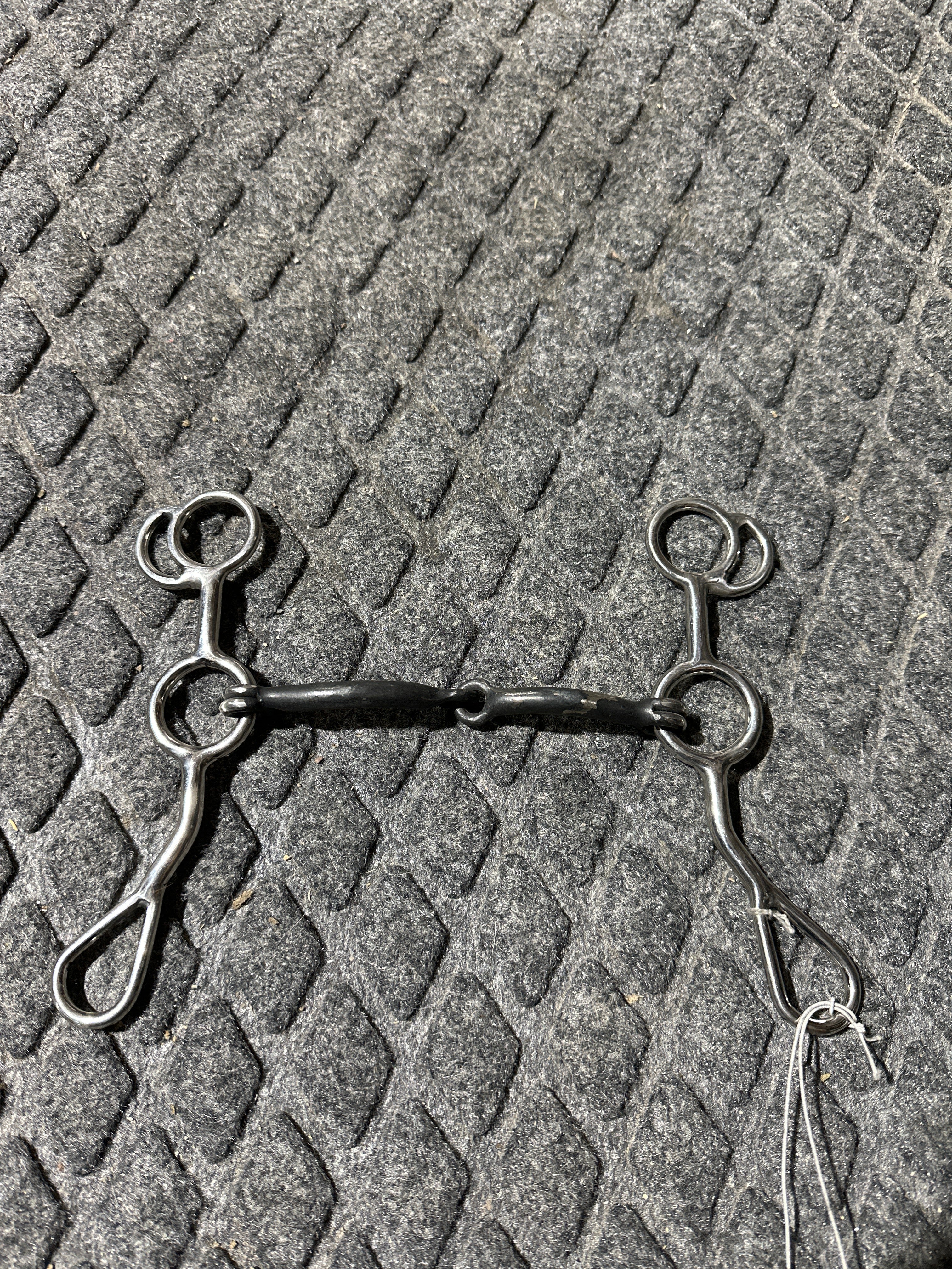 2 pc smooth sweet iron mouth long shank jr cow horse bit