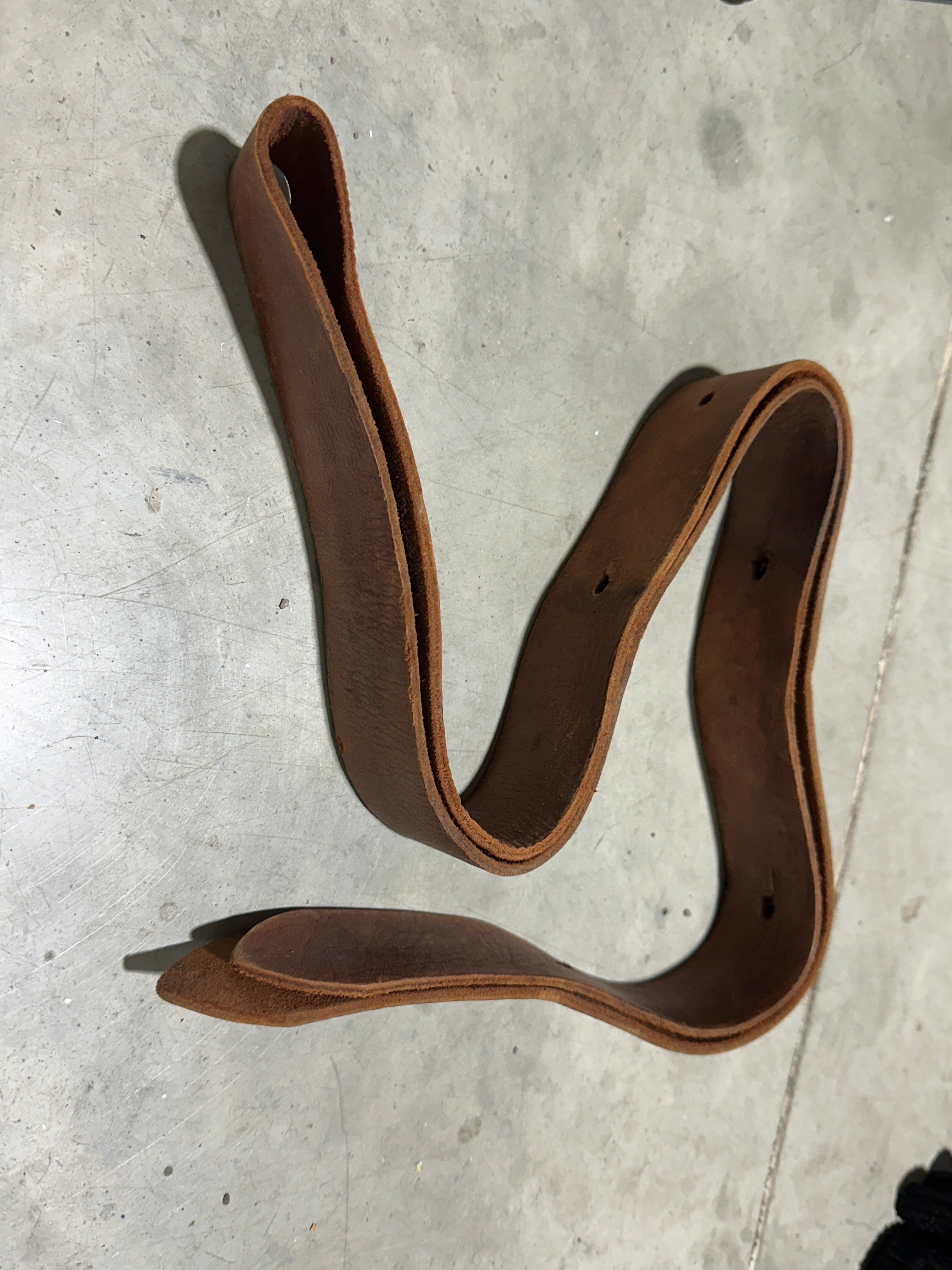 Used doubled leather off billet